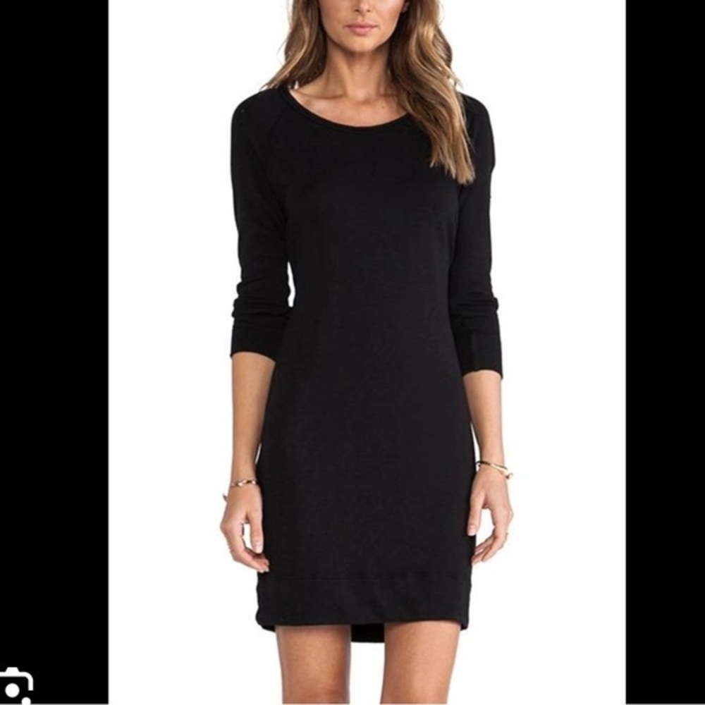 🧋JAMES PERSE Raglan Sweatshirt Dress In Black size 1
